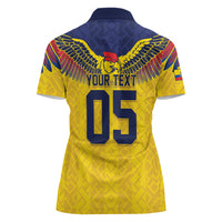 Custom Ecuador Football Women Polo Shirt Andean Condor Unique Style