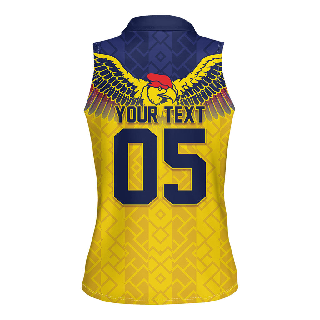 Custom Ecuador Football Women Sleeveless Polo Shirt Andean Condor Unique Style