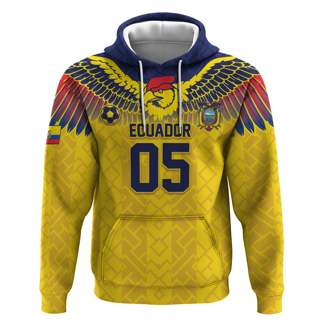 Custom Ecuador Football Zip Hoodie Andean Condor Unique Style