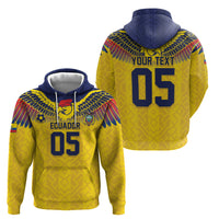 Custom Ecuador Football Zip Hoodie Andean Condor Unique Style