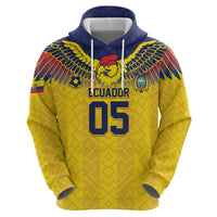 Custom Ecuador Football Zip Hoodie Andean Condor Unique Style