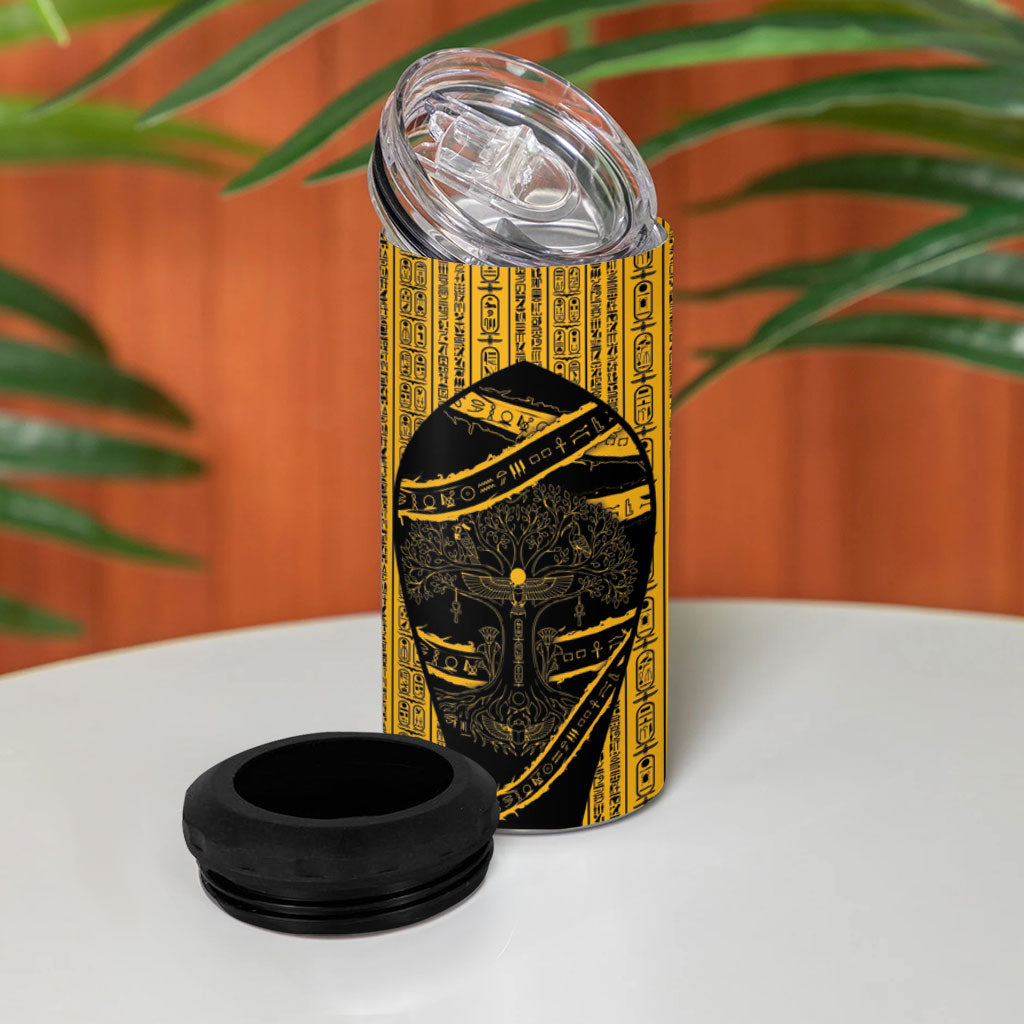 Egypt Tree Of Life 4 in 1 Can Cooler Tumbler The Fig In Ancient Egyptian