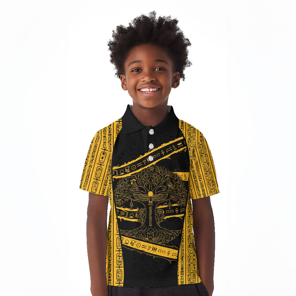 Egypt Tree Of Life Kid Polo Shirt The Fig In Ancient Egyptian