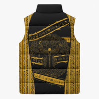 Egypt Tree Of Life Sleeveless Puffer Jacket The Fig In Ancient Egyptian