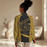 Egypt Tree Of Life Women Casual Shirt The Fig In Ancient Egyptian