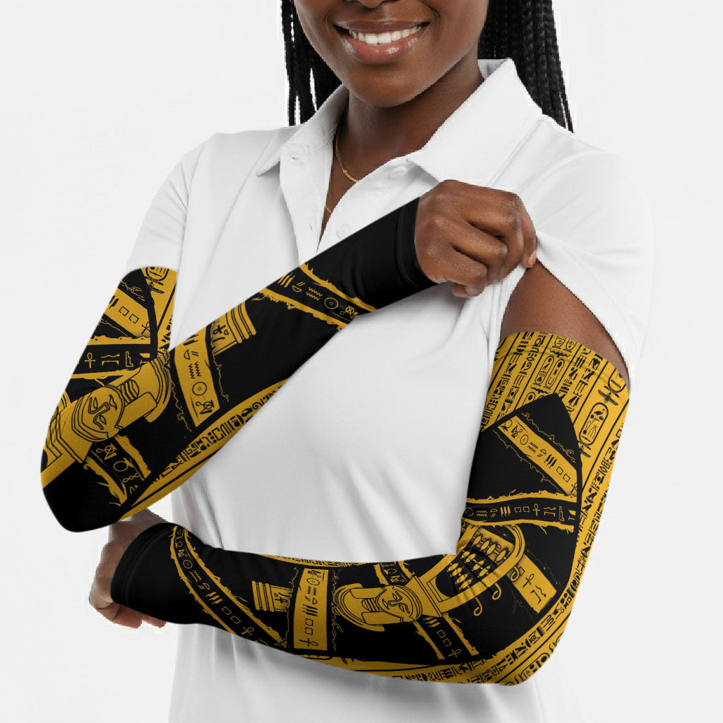 Egypt Sistrum Arm Sleeves Ancient Mythology Sacred Rattling Instrument