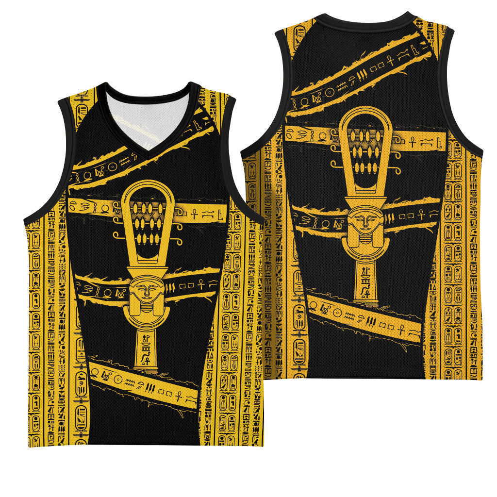 Egypt Sistrum Basketball Jersey Ancient Mythology Sacred Rattling Instrument