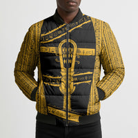 Egypt Sistrum Bomber Puffer Jacket Ancient Mythology Sacred Rattling Instrument