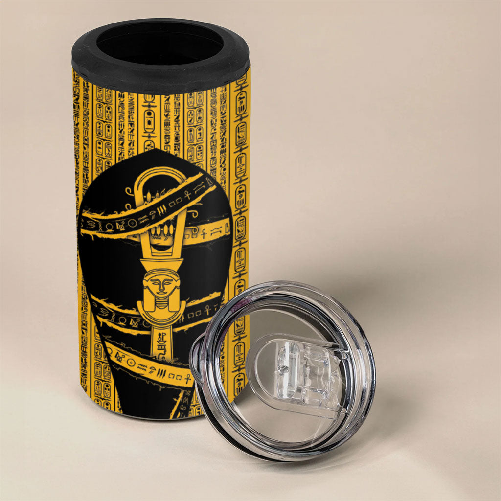 Egypt Sistrum 4 in 1 Can Cooler Tumbler Ancient Mythology Sacred Rattling Instrument