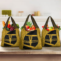 Egypt Sistrum Grocery Bag Ancient Mythology Sacred Rattling Instrument
