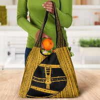 Egypt Sistrum Grocery Bag Ancient Mythology Sacred Rattling Instrument