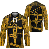 Egypt Sistrum Hockey Jersey Ancient Mythology Sacred Rattling Instrument
