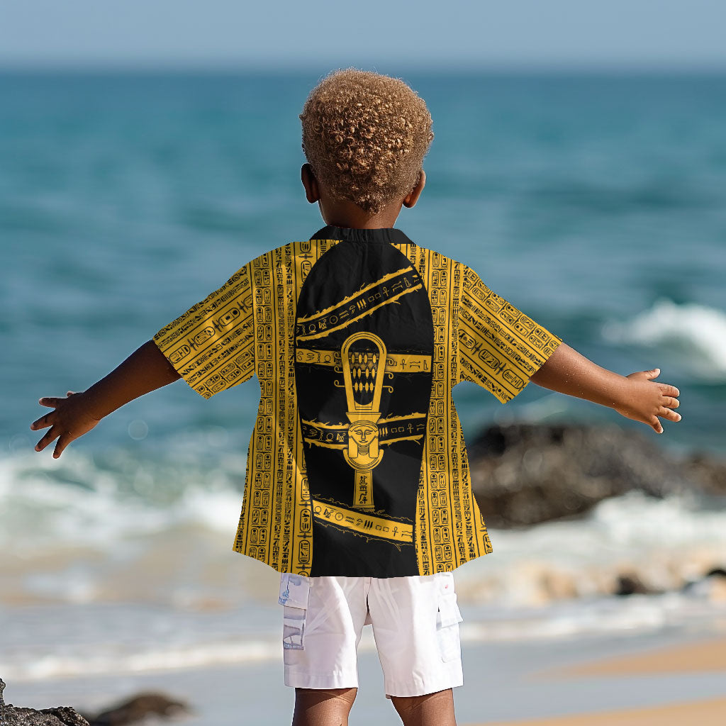 Egypt Sistrum Kid Hawaiian Shirt Ancient Mythology Sacred Rattling Instrument