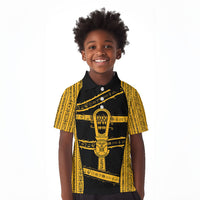 Egypt Sistrum Kid Polo Shirt Ancient Mythology Sacred Rattling Instrument