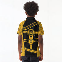 Egypt Sistrum Kid Polo Shirt Ancient Mythology Sacred Rattling Instrument