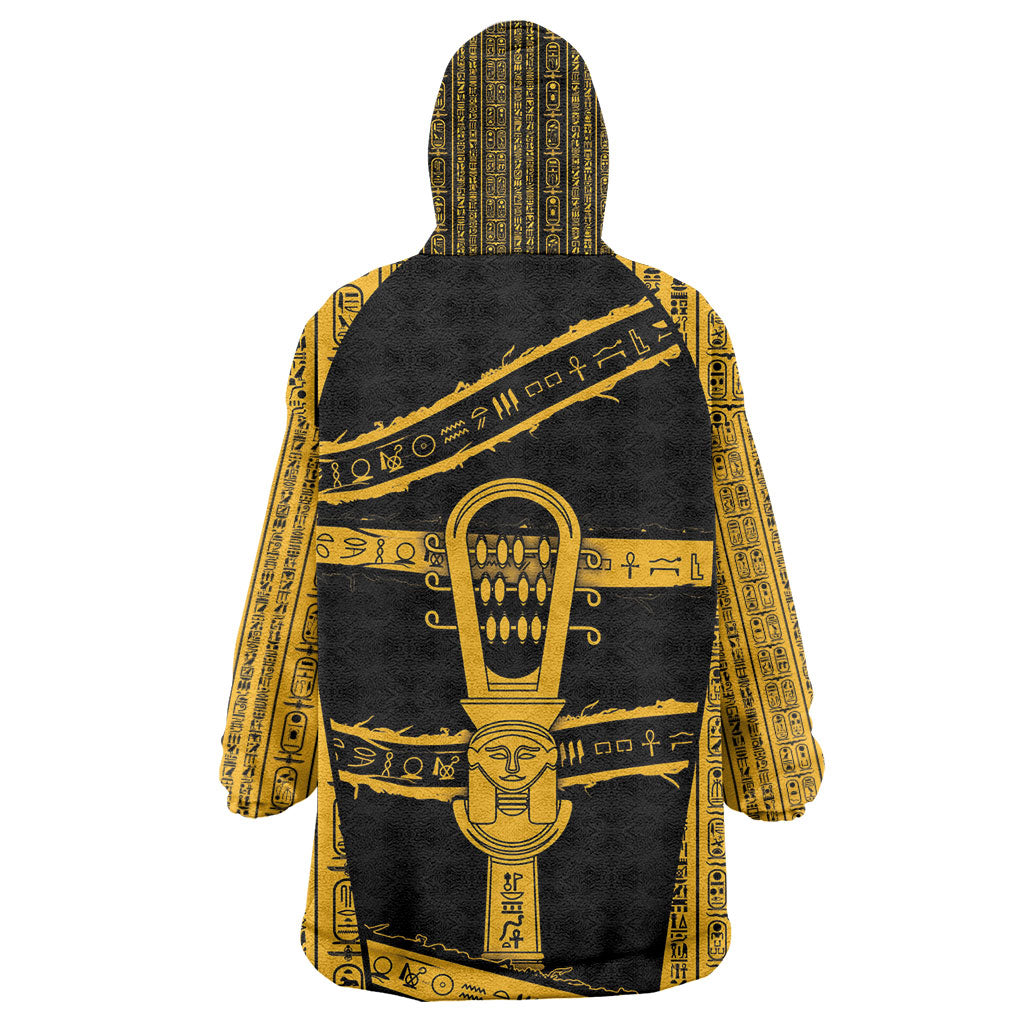 Egypt Sistrum Kid Wearable Blanket Hoodie Ancient Mythology Sacred Rattling Instrument