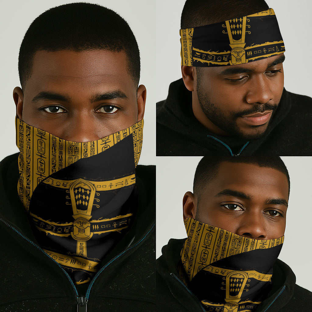 Egypt Sistrum Neck Gaiter Ancient Mythology Sacred Rattling Instrument