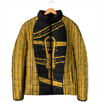 Egypt Sistrum Padded Jacket Ancient Mythology Sacred Rattling Instrument
