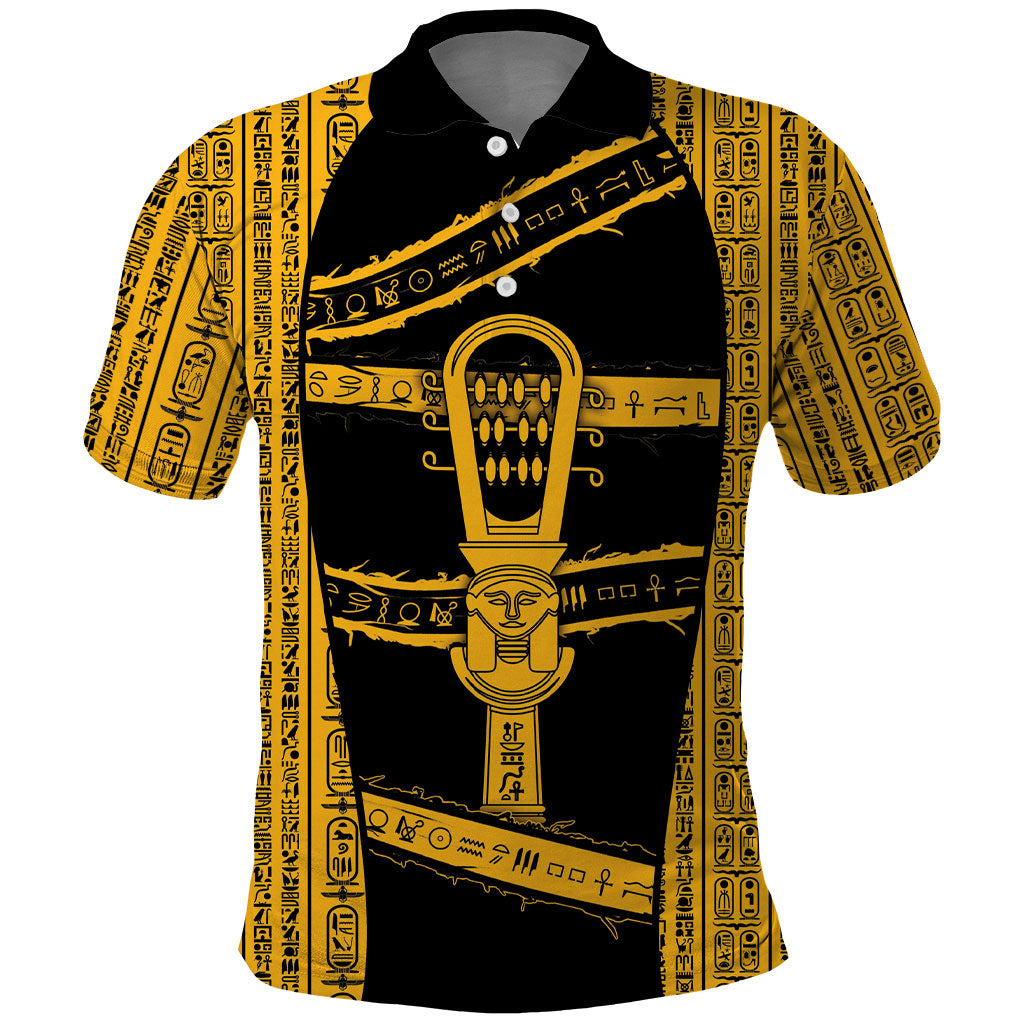Egypt Sistrum Polo Shirt Ancient Mythology Sacred Rattling Instrument