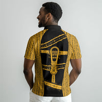 Egypt Sistrum Polo Shirt Ancient Mythology Sacred Rattling Instrument DT05