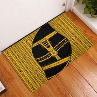 Egypt Sistrum Rubber Doormat Ancient Mythology Sacred Rattling Instrument