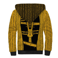 Egypt Sistrum Sherpa Hoodie Ancient Mythology Sacred Rattling Instrument