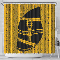 Egypt Sistrum Shower Curtain Ancient Mythology Sacred Rattling Instrument