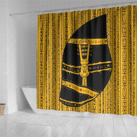 Egypt Sistrum Shower Curtain Ancient Mythology Sacred Rattling Instrument