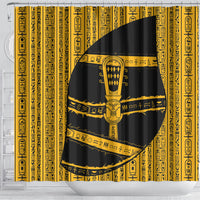 Egypt Sistrum Shower Curtain Ancient Mythology Sacred Rattling Instrument