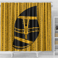 Egypt Sistrum Shower Curtain Ancient Mythology Sacred Rattling Instrument
