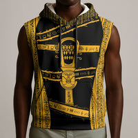 Egypt Sistrum Sleeveless Hoodie Ancient Mythology Sacred Rattling Instrument