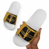 Egypt Sistrum Slide Sandals Ancient Mythology Sacred Rattling Instrument