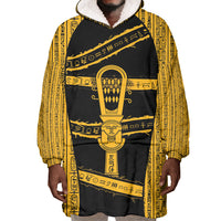 Egypt Sistrum Wearable Blanket Hoodie Ancient Mythology Sacred Rattling Instrument