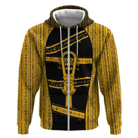 Egypt Sistrum Zip Hoodie Ancient Mythology Sacred Rattling Instrument