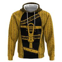 Egypt Sistrum Zip Hoodie Ancient Mythology Sacred Rattling Instrument