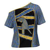 Egypt Nemyss Cross Shoulder Shirt Ancient Mythology Pharaoh Royal