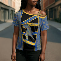Egypt Nemyss Cross Shoulder Shirt Ancient Mythology Pharaoh Royal