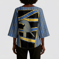 Egypt Nemyss Kimono Sleeve Blouse Ancient Mythology Pharaoh Royal