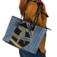 Egypt Nemyss Leather Tote Bag Ancient Mythology Pharaoh Royal