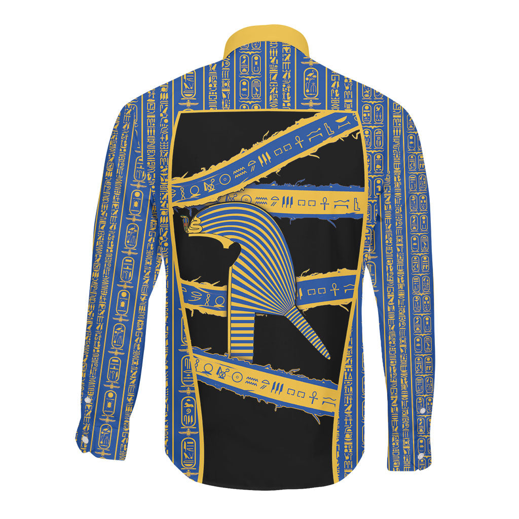 Egypt Nemyss Long Sleeve Button Shirt Ancient Mythology Pharaoh Royal