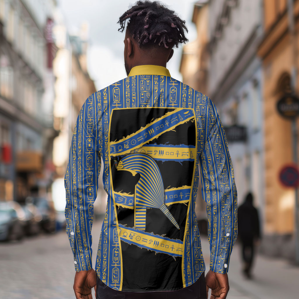 Egypt Nemyss Long Sleeve Button Shirt Ancient Mythology Pharaoh Royal