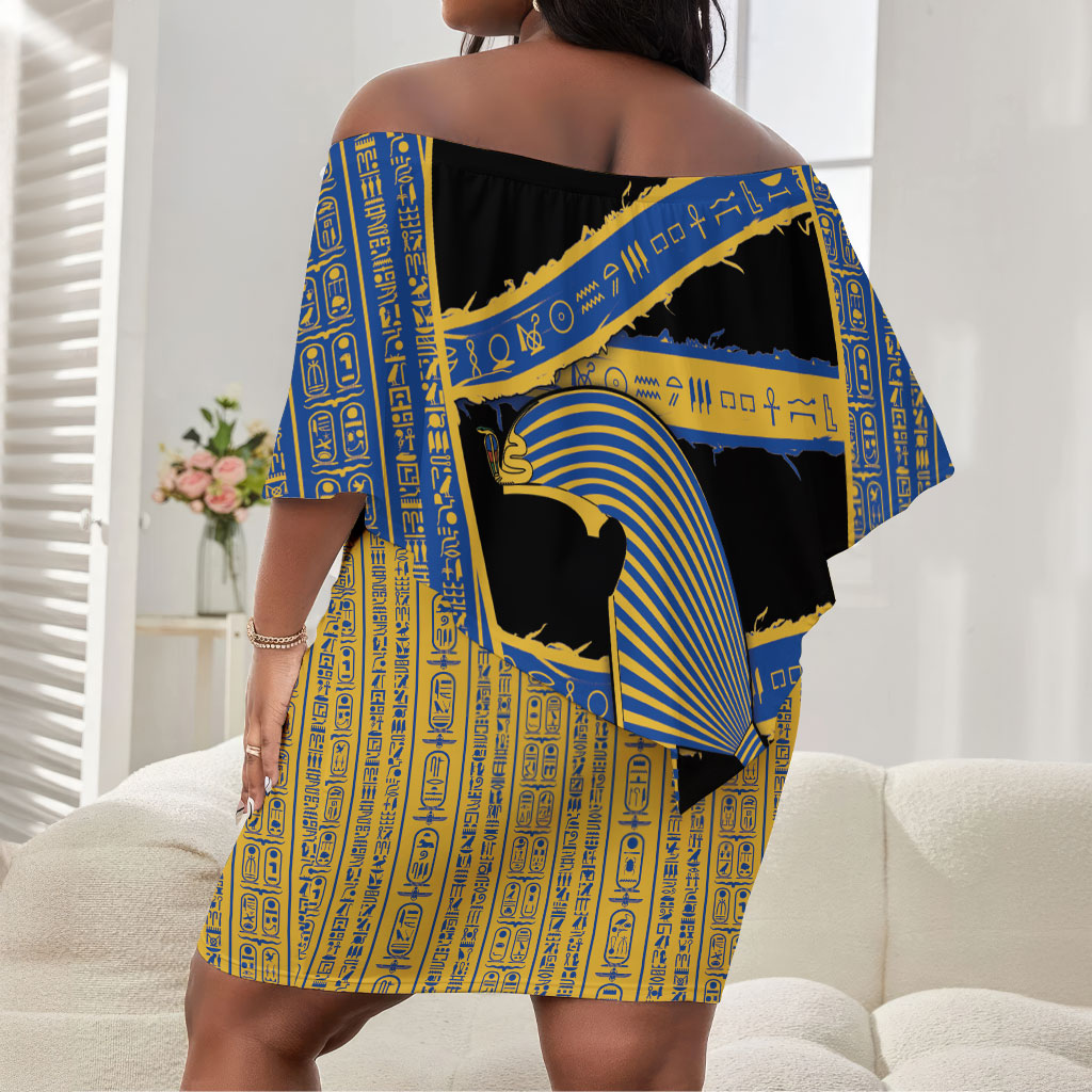 Egypt Nemyss Off Shoulder Short Dress Ancient Mythology Pharaoh Royal