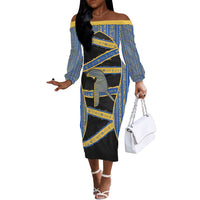 Egypt Nemyss Off The Shoulder Long Sleeve Dress Ancient Mythology Pharaoh Royal