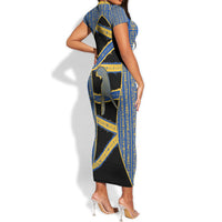 Egypt Nemyss Short Sleeve Bodycon Dress Ancient Mythology Pharaoh Royal