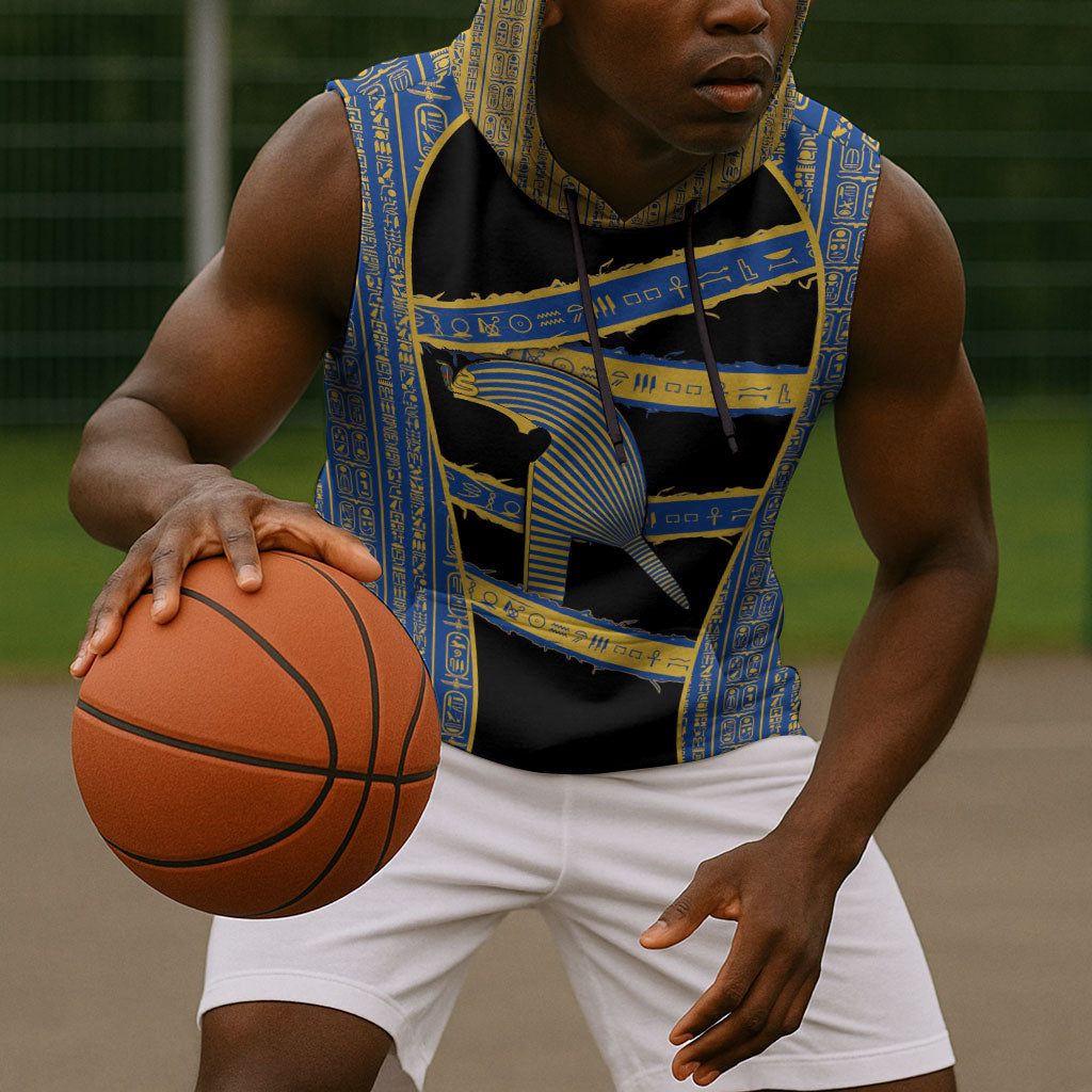Egypt Nemyss Sleeveless Hoodie Ancient Mythology Pharaoh Royal