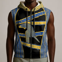 Egypt Nemyss Sleeveless Zip Hoodie Ancient Mythology Pharaoh Royal