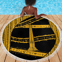 Egypt Obelisk Beach Blanket Ancient Mythology Sacred Sun Pillar