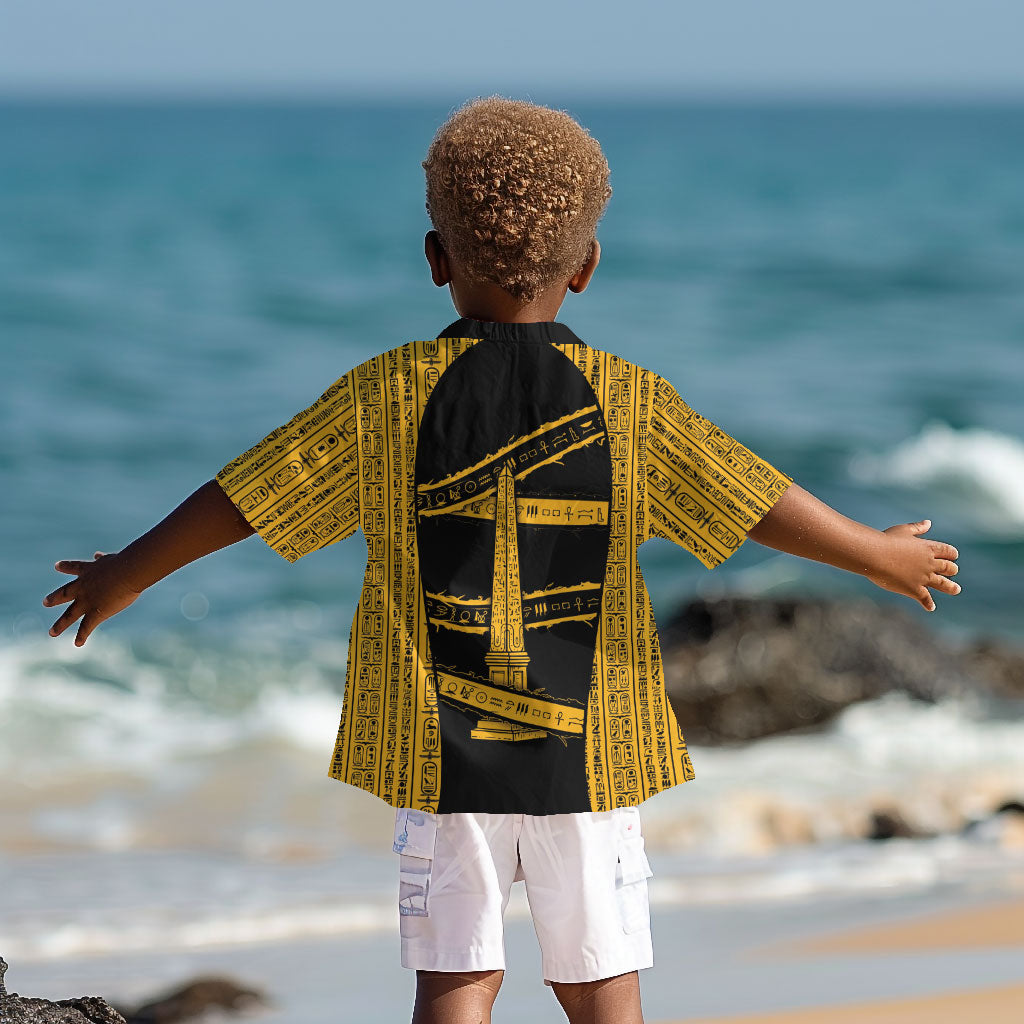 Egypt Obelisk Kid Hawaiian Shirt Ancient Mythology Sacred Sun Pillar