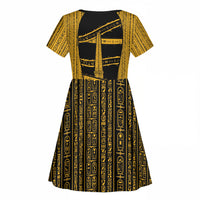 Egypt Obelisk Kid Short Sleeve Dress Ancient Mythology Sacred Sun Pillar