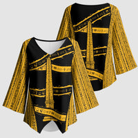 Egypt Obelisk Kimono Sleeve Blouse Ancient Mythology Sacred Sun Pillar